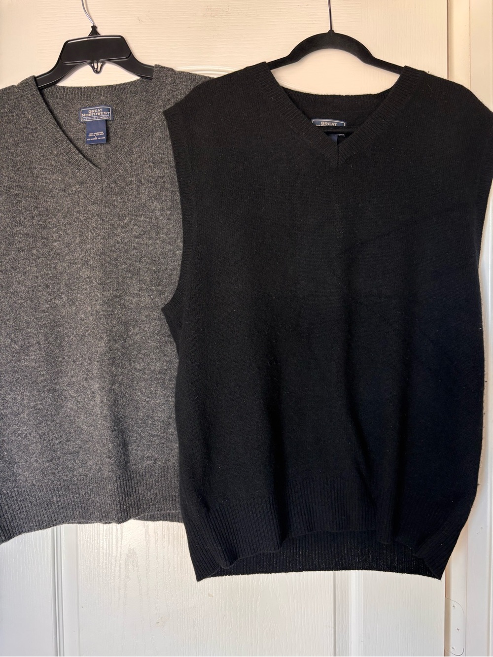 Great Northwest Wool Sweater Vest Bundle Men’s Large Gray and Black